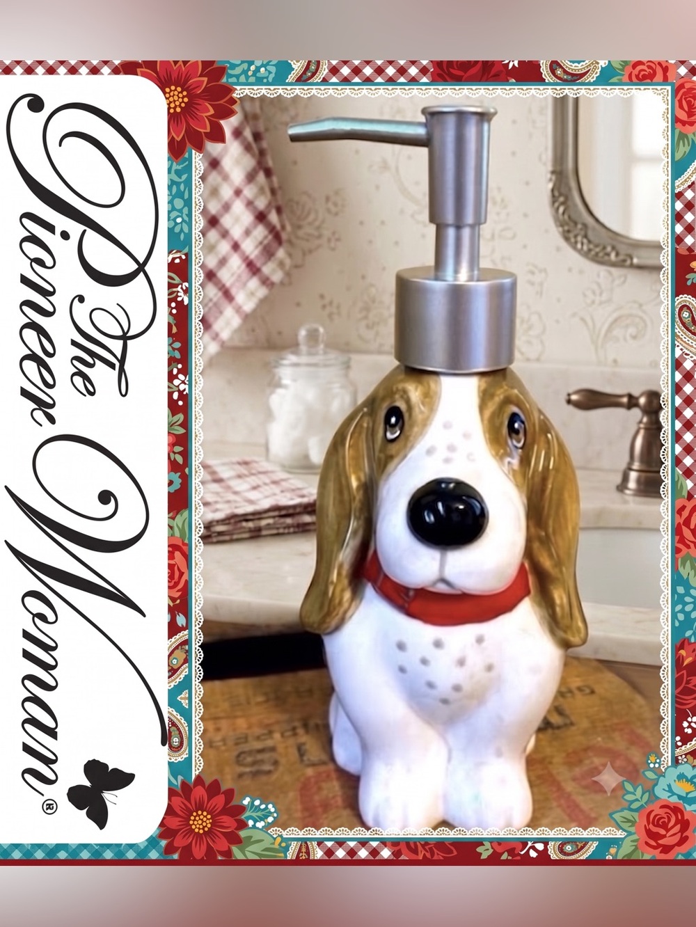 HTF RARE 🌺 New The Pioneer Woman Charlie Basset Hound Dog-Shaped Soap Dispenser